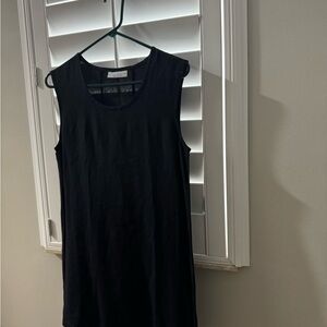 Bryn Walker Black Linen Tank Dress